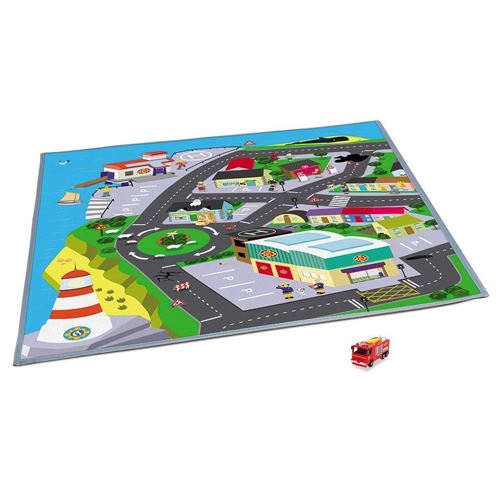Tapis avec véhicule Sam le pompier Dickie