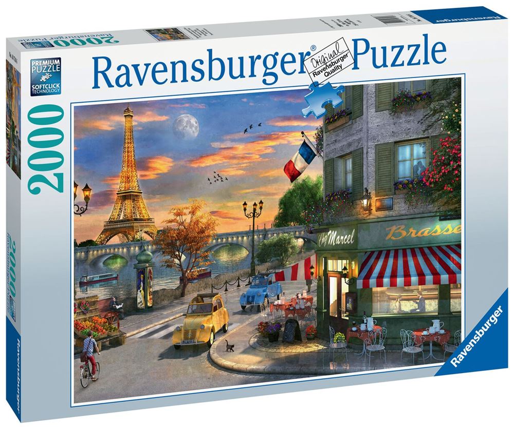 Puzzle 2000 pièces Ravensburger Une soirée romantique à Paris