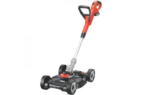 Tondeuse a Gazon Outil 3en1 sur batterie 18V 28cm de coupe BLACK DECKER STC1820CM Grande 
