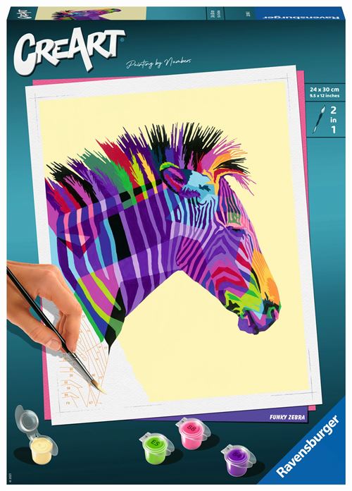Peinture Au Numéro Ravensburger Creart Format Grand Zèbre