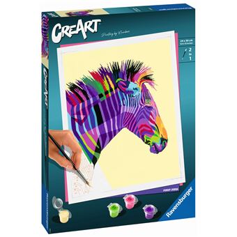 Peinture au numéro Ravensburger Creart Format Grand Zèbre