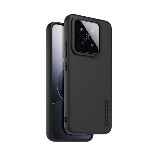 Coque arriere semi-rigide au touche peau pour Xiaomi 14 Noir