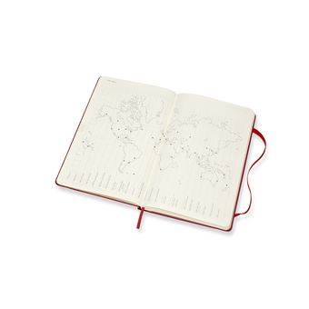 Agenda scolaire semainier Moleskine Couverture rigide 2021-2022 Rouge