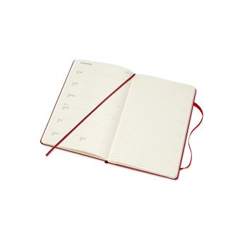 Agenda scolaire semainier Moleskine Couverture rigide 2021-2022 Rouge