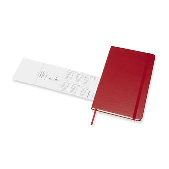 Agenda scolaire semainier Moleskine Couverture rigide 2021-2022 Rouge