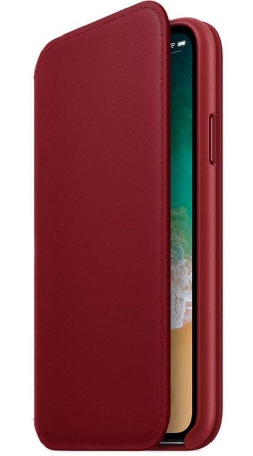 Apple iPhone X Leather Folio Red