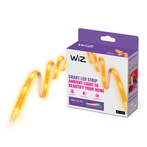 Ruban Lightstrip LED Wiz Couleurs et Blanc Chaud Froid 4 m Blanc