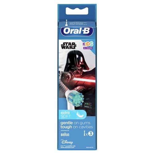 Oral-B Cabezales de Recambio de Cepillo de Dientes Kids Star Wars 3uds