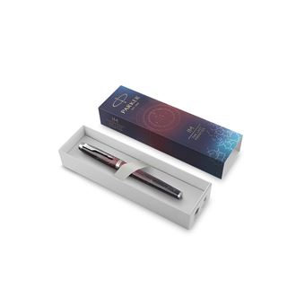 PARKER IM Premium Portal, Stylo roller, Dégradé de rouge, recharge noire pointe fine, Coffret cadeau