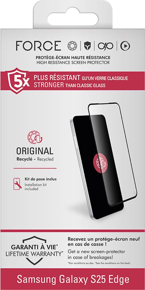 Protection d écran en verre organique 2,5D Forceglass Transparent pour Samsung Galaxy S25 Edge