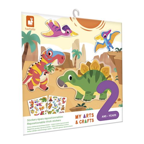 Jeu créatif Janod Stickers épais repositionnables Dinos