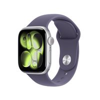 Apple Watch Series 11 GPS 42mm Boitier en Aluminium Argent avec Bracelet Sport Brume Violette - S/M