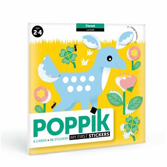 Jeu créatif Poppik Cartes Sticker Baby La Forêt