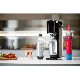 Pack Machine à soda et eau gazeuse Sodastream Art Noir avec 2 bouteilles fuse