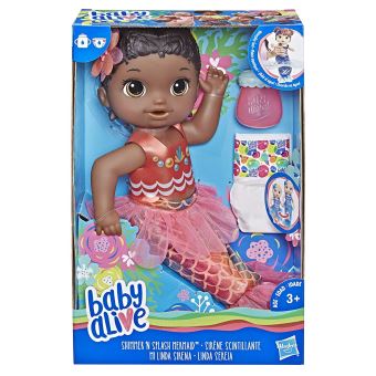 Poupon sirène Baby Alive Cheveux noirs