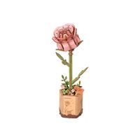 Puzzle 3D en bois Rolife, fleurs éternelles, kits de modèles artisanaux en bois pour elle, femme, maman - Rose rouge, œillet rouge  26