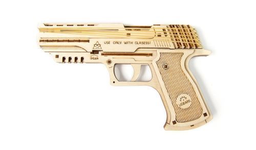 Ugears Marron Puzzle 3D Pistolet Wolf 01