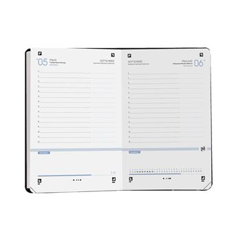 Agenda scolaire journalier Oxford Easybook Oceanis Sept 2023 - Sept 2024 12 x 18 cm Noir