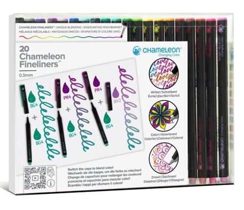 Pack 20 stylos fineliners Creative Import Chameleon