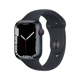 Apple Watch Series 7 GPS + Cellular, boîtier Aluminium Minuit 45mm avec Bracelet Sport Minuit - 1