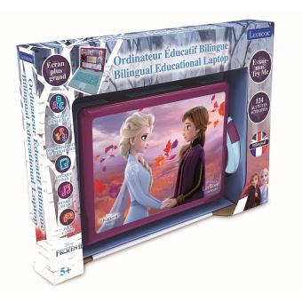 Ordinateur éducatif Lexibook Bilingue avec 124 activités Disney Frozen La Reine des Neiges 2 - 1