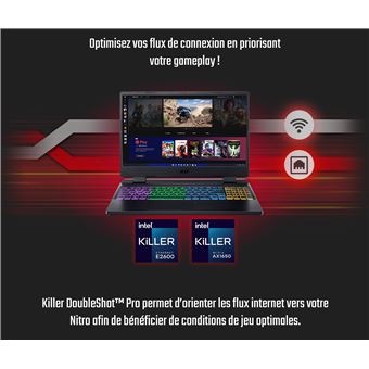 PC Portable Gaming Acer Nitro 5 AN517-55-5772 17.3" Intel Core i5 16 Go RAM 512 Go SSD Noir