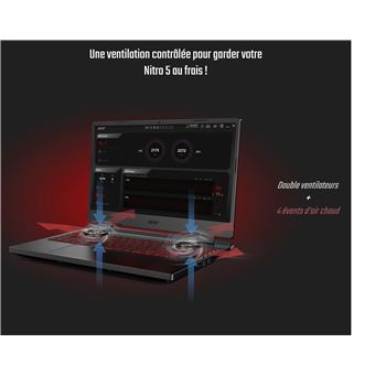Acer Nitro 5 Ordinateur portable Gamer, AN517-55, Noir