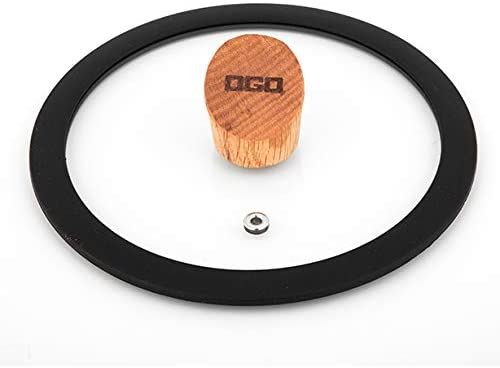 Ogo Ector glazen deksel met houten handvat 18 cm