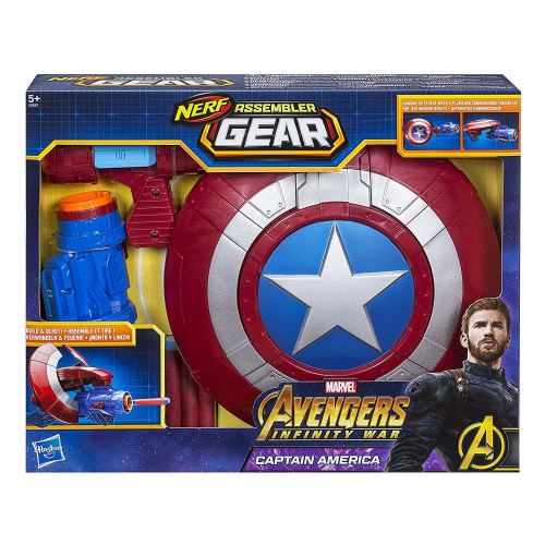 Pistolet Marvel Avengers Infinity War Nerf Assembler Gear Captain America