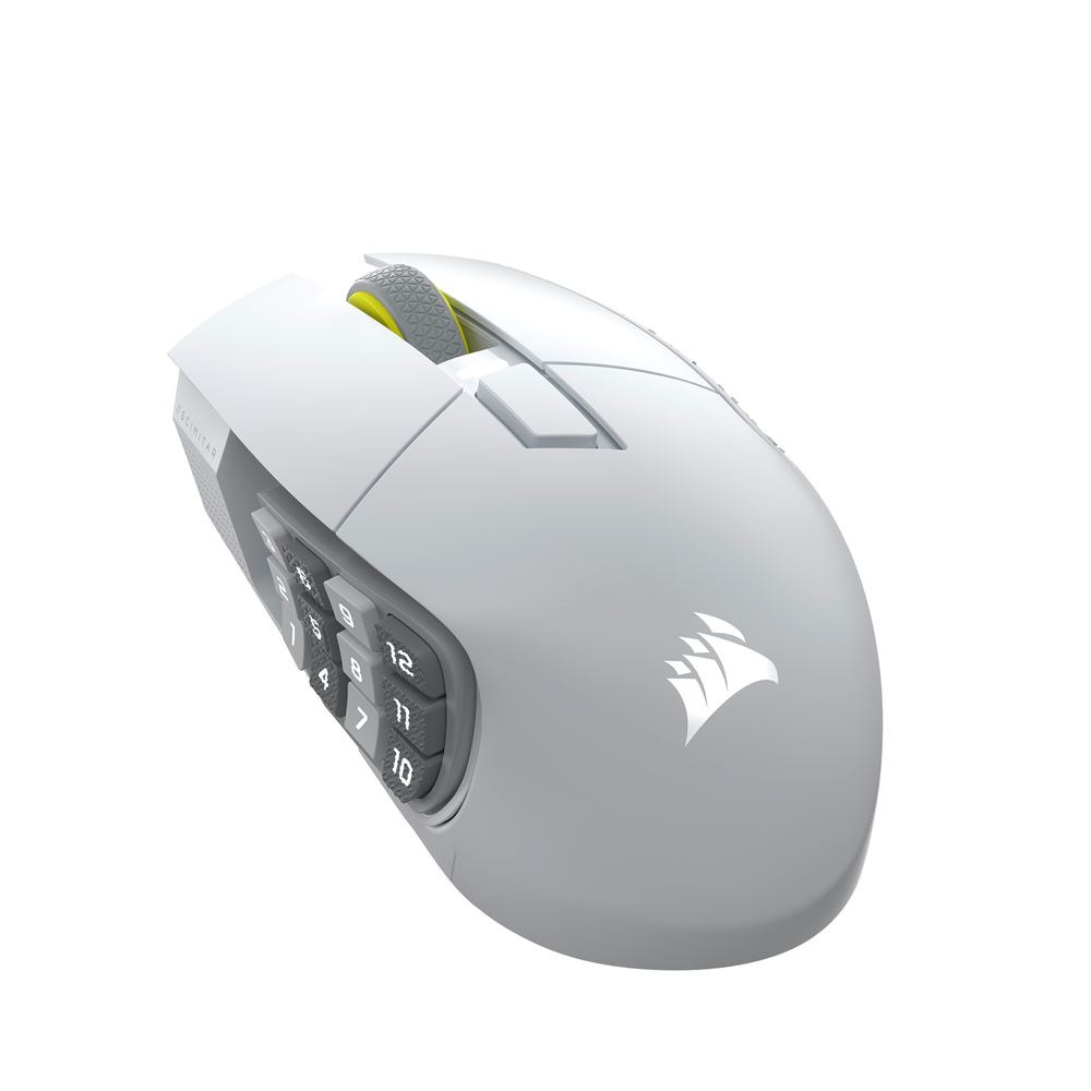 Souris gaming sans fil Corsair Scimitar Elite WL SE Blanc