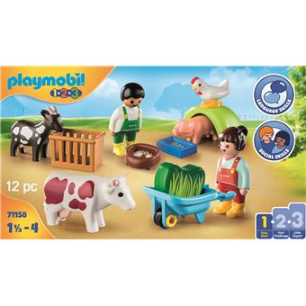 Playmobil 1.2.3 71158 Animaux de la ferme