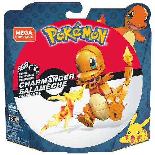 Mega Bloks Multicolore Jeu De Construction Pokémon Salamèche 180 Pièces