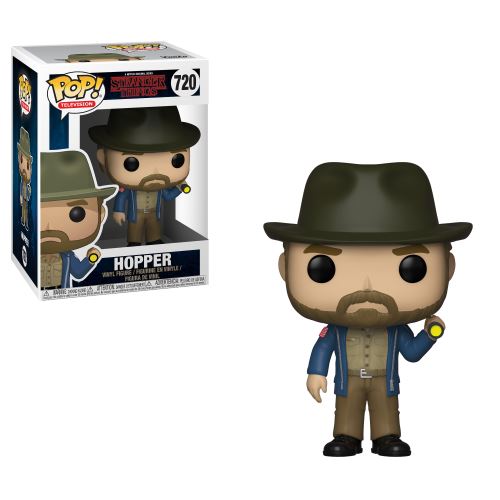 STRANGER THINGS-BOBBLE HEAD POP N°720-HOPPER WITH FLASHLIGHT