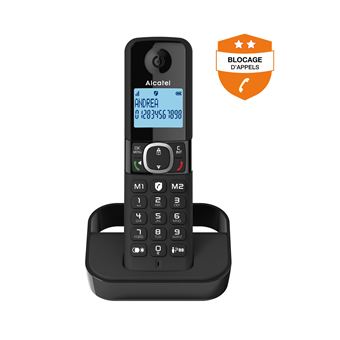 Téléphone fixe sans fil Alcatel F860 Solo Noir