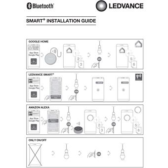 Pack de 2 ampoules connectées Ledvance Smart variable Filament Claire E27 60W Transparent