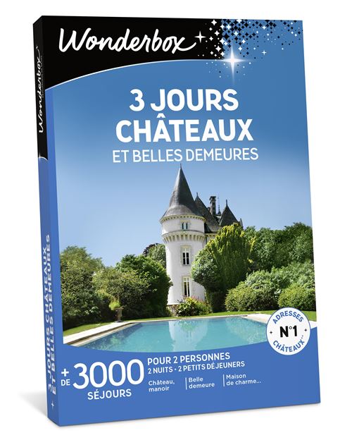 Coffret cadeau Wonderbox 3 jours Châteaux et belles demeures Edition 2025