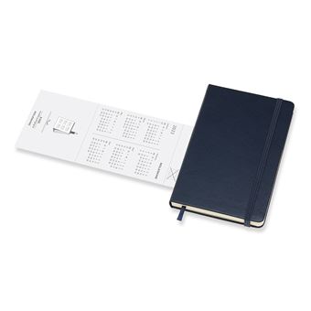 Agenda scolaire semainier Moleskine Pocket Couverture rigide 2021-2022 Bleu