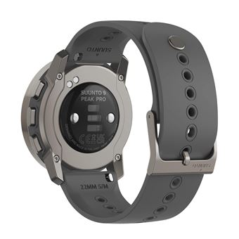 Suunto 9 Peak Pro - Polyamide renforcé de fibres de verre - montre de sport avec sangle - silicone - taille du poignet : 125-175 mm - affichage 1.2" - Bluetooth - 55 g - ardoise titane