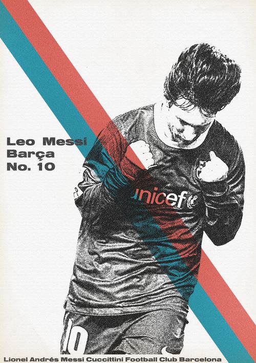 Affiche Sergeant Paper Messi 7 50x70 cm Edition limitée signée