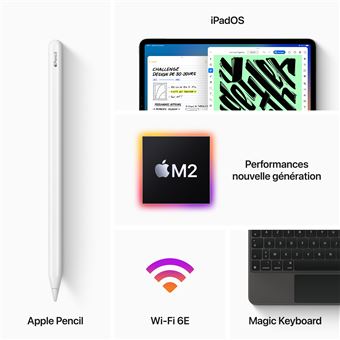 Apple iPad Pro 11" Puce Apple M2 2 To Gris Sidéral Wifi Fin 2022