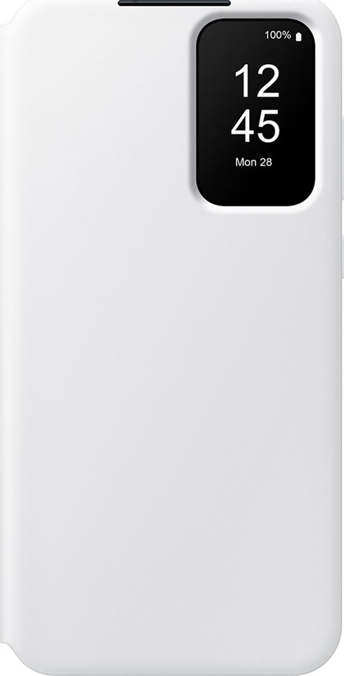 Etui Folio Smart S View Cover pour Samsung Galaxy A55 5G Blanc