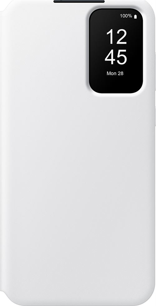 Etui Folio Smart S View Cover Pour Samsung Galaxy A55 5G Blanc