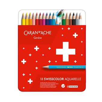 Boîte de 18 crayons de couleur Caran d'Ache Swisscolor - 1