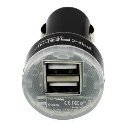 Chargeur voiture Noir USBC 2.1A Akashi