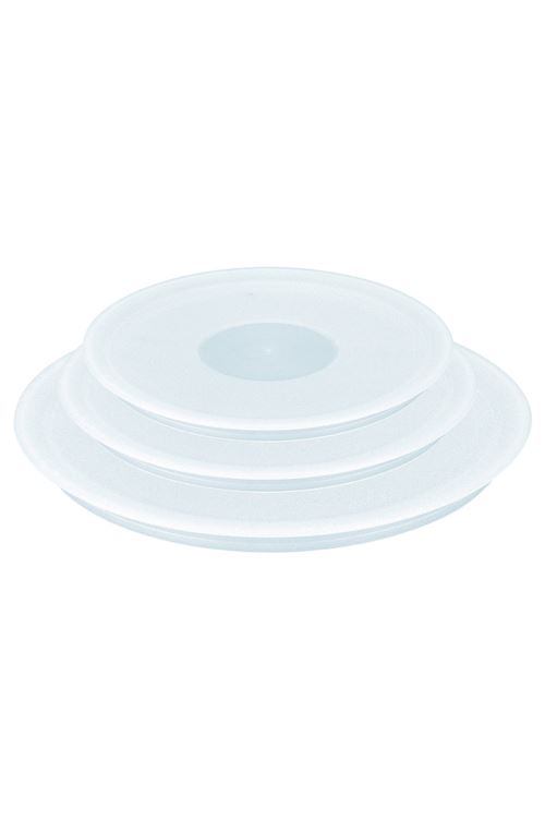 Lot De 3 Couvercles Hermétiques En Plastique Tefal Ingenio L9849002 16 18 20 Cm Blanc