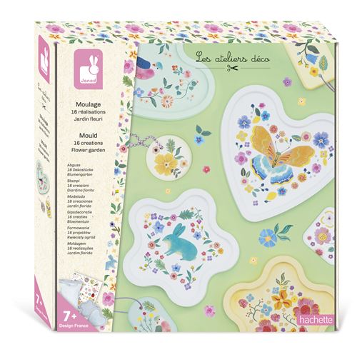 Janod Kit Moulage Plâtre Les Ateliers Déco Fleurs Et Jardin 16 Créations