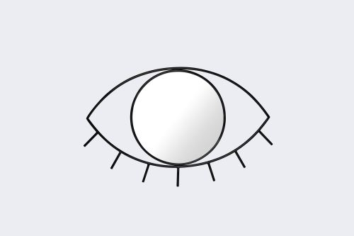 Miroir Mural Doiy Cyclope Taille M Noir