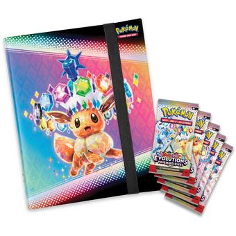 Pokemon : Portfolio (A4-9 pochettes) + 5 boosters