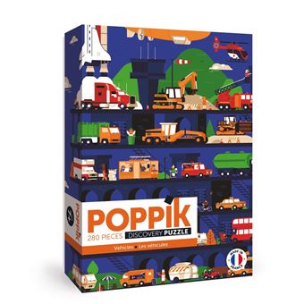 Puzzle éducatif Poppik Véhicules 280 pièces