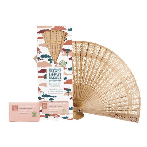 Coffret Poetic Nature éventail savon senteur Basque